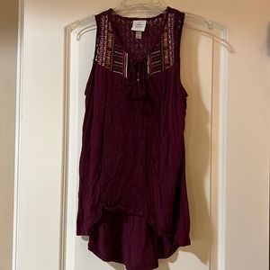 Burgundy Knox Rose L Blouse